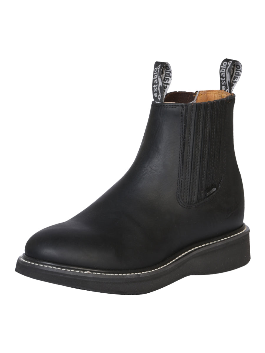 Establo Men's Work Ankle Boot - Grasso Leather
- Black 320