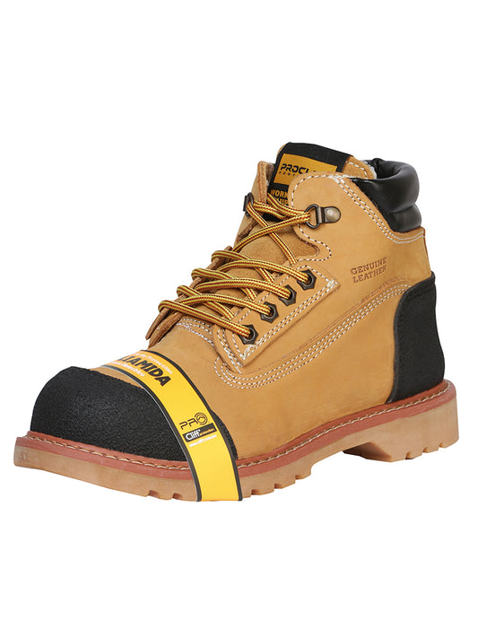 Procliff Protection Lace-Up Work Shoe - Nubuck Honey 35218