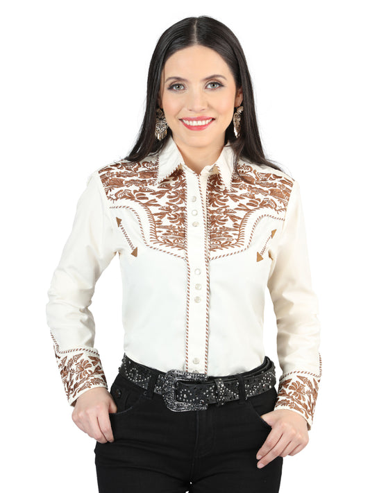 Lord of the Skies Embroidery Shirt Beige/Dark Camel 44345