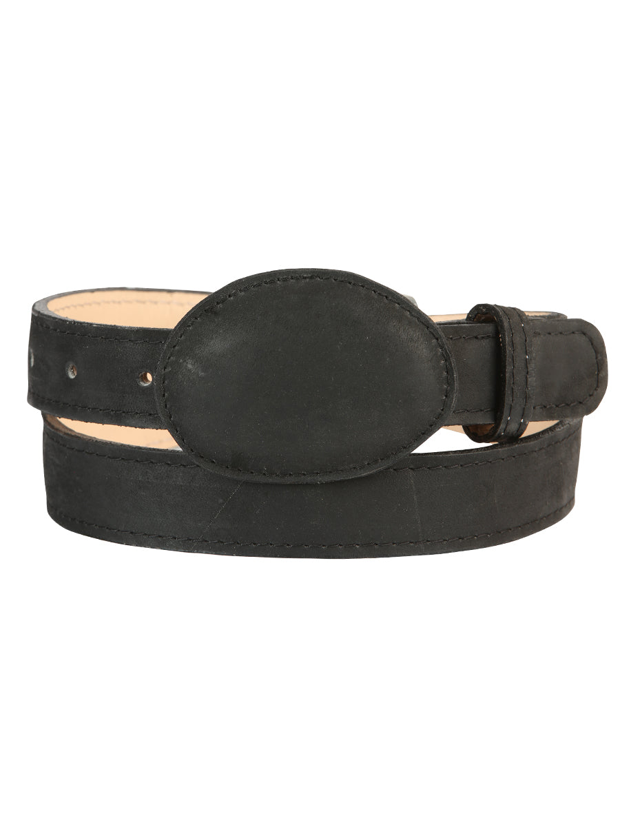 Kids Western Belt - El General Nubuck Black 45441