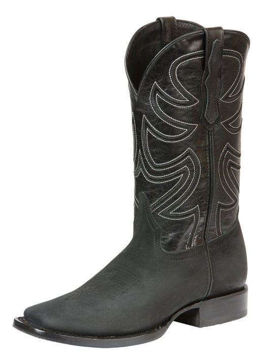 El General Men's Rodeo Boot Nubuck Leather
 - Black 45567