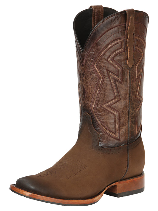 El General Men's Rodeo Boots - Nubuck Camel 45568