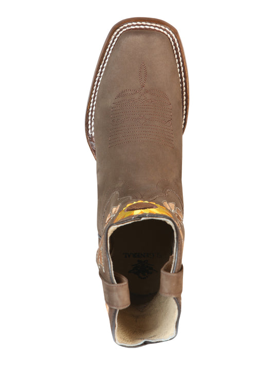El General Womens Rodeo Boot - Nobuck Camel 51164