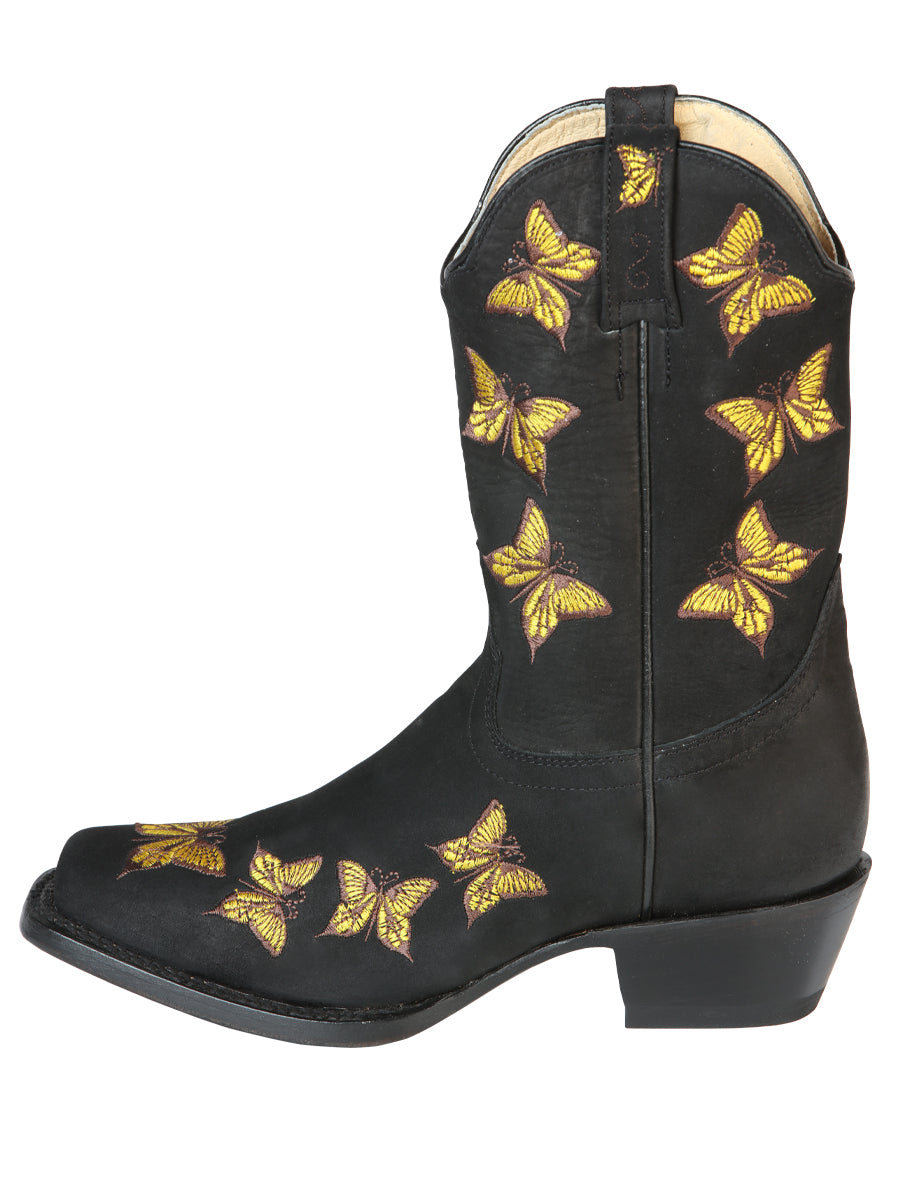 El General Womens Rodeo Boot - Nubuck Black 51220