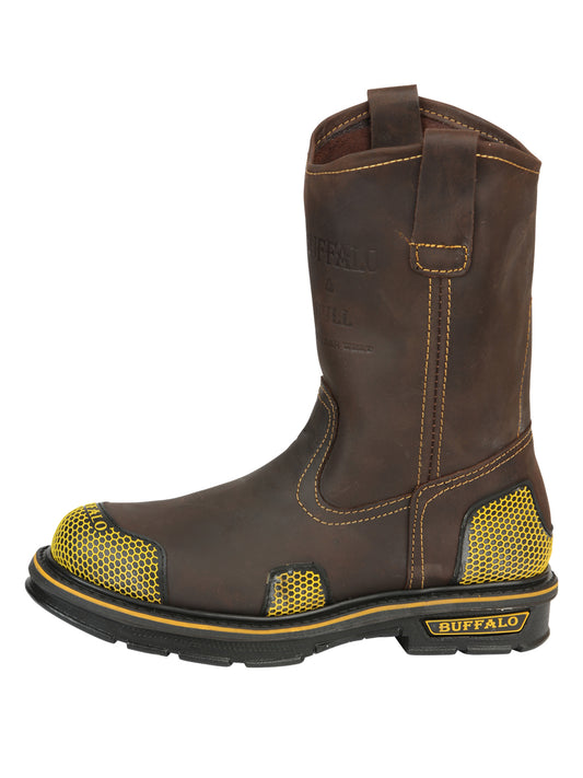 Buffalo & Bull Men's Work Boots - Brown/Yellow 123031