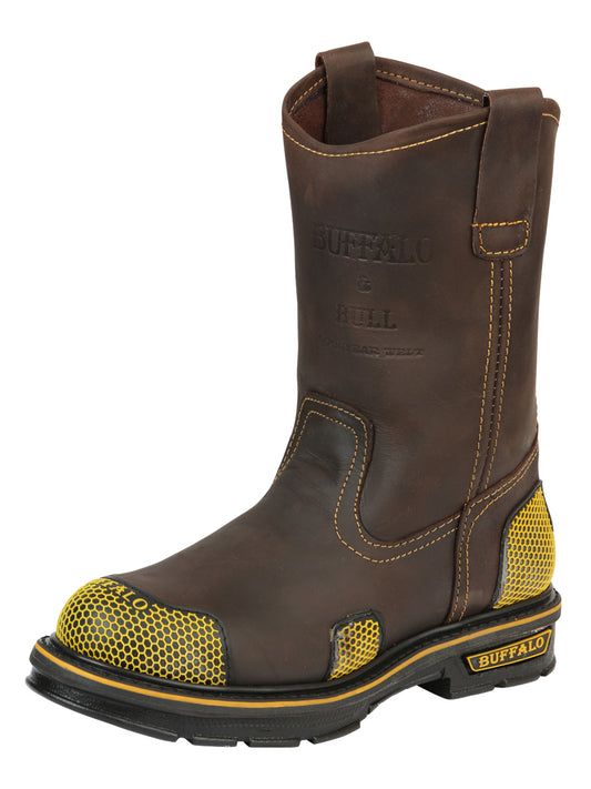 Buffalo & Bull Men's Work Boots - Brown/Yellow 123031
