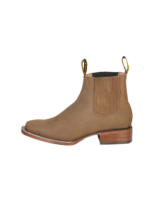 El General Square Toe Ankle Boot - Nubuck Brown 126198