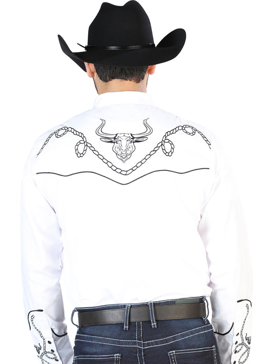 El Señor de los Cielos Embroidery Shirt White/Black 126712