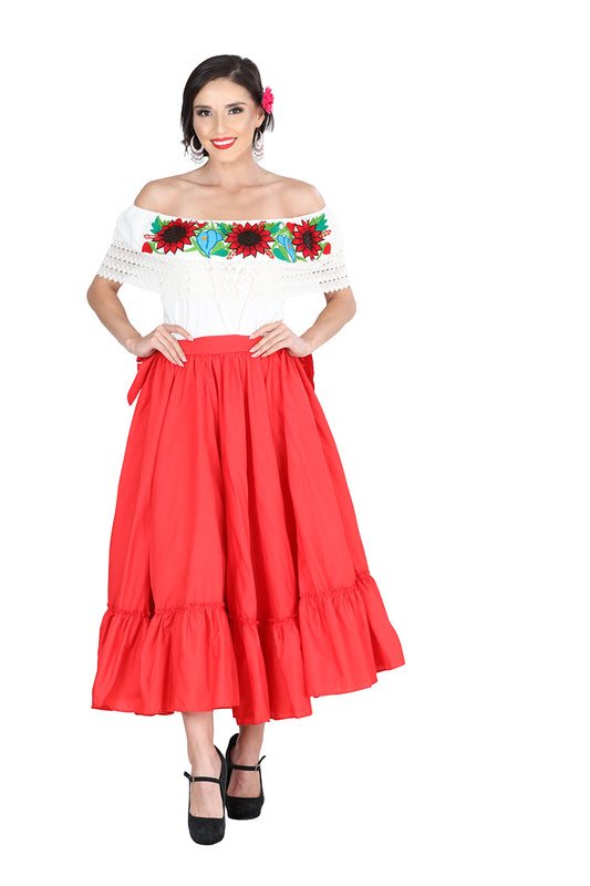 Dancing Skirt Double Flight 100% Cotton Red 601312
