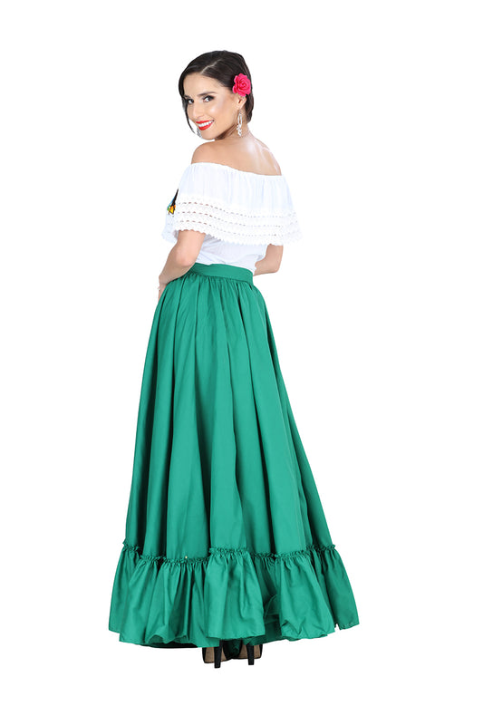 Dancing Skirt Double Flight 100% Cotton Green 601313