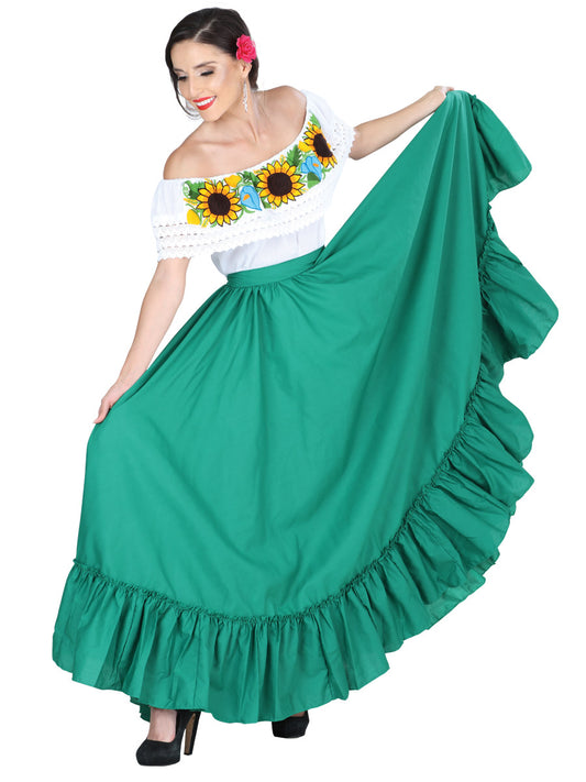 Dancing Skirt Double Flight 100% Cotton Green 601313