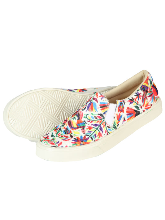 Mexican Artisanal Jute Tennis 50% Cotton, 50% Polyester White 603956