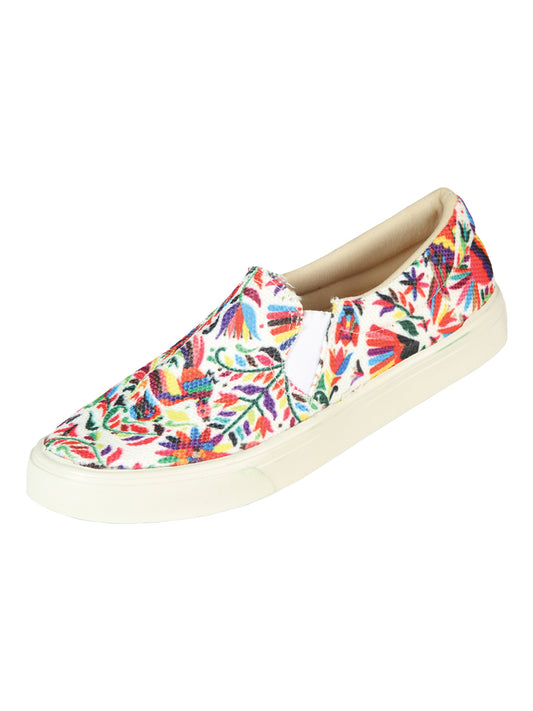 Mexican Artisanal Jute Tennis 50% Cotton, 50% Polyester White 603956