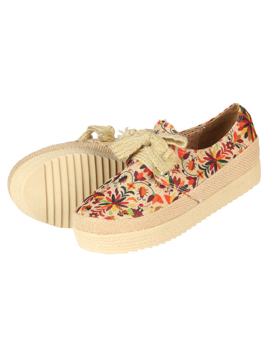 Mexican Artisanal Jute Tennis 50% Cotton, 50% Polyester Multicolor 603959