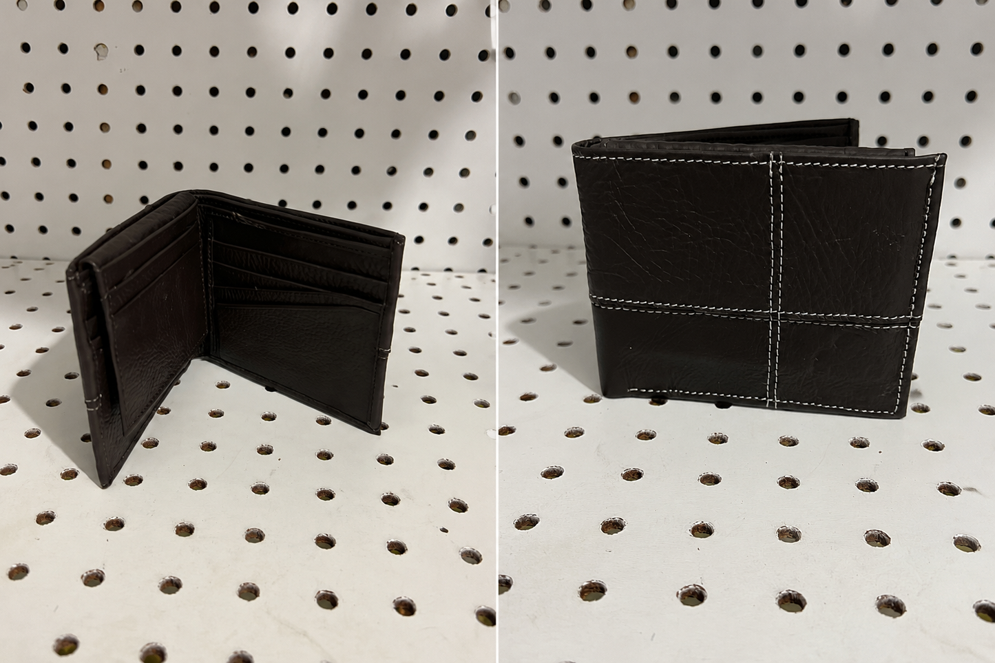Vintage Stitch Leather Wallet
