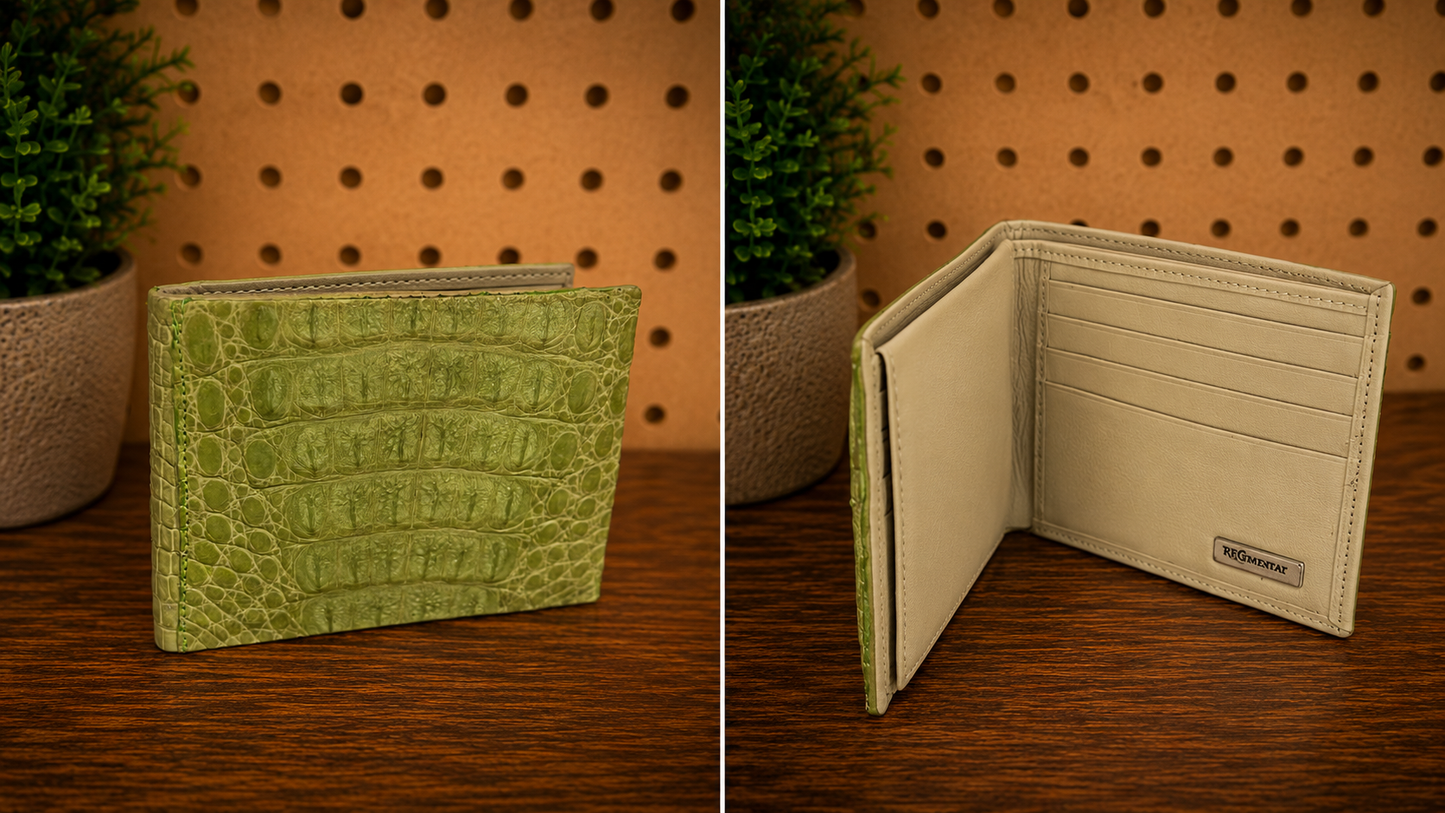 Emerald Croc Bifold Wallet