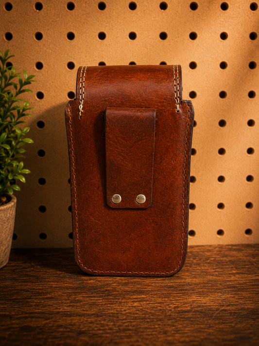 Heritage Brown Leather Phone Holster