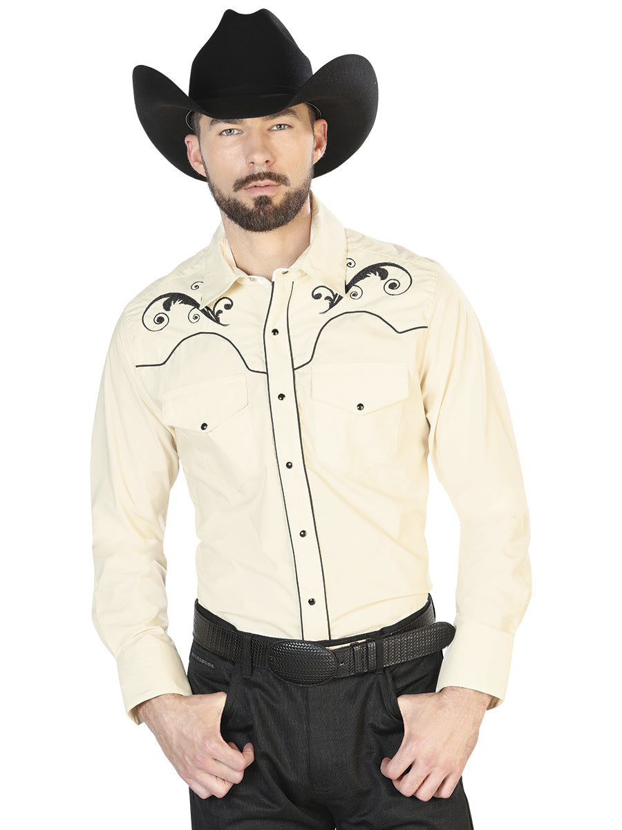 The Lord of the Skies Embroidery Shirt Beige/Black 42960