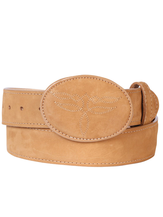El General Women's Western Belt - Nubuck Bovine Leather - Peach

 43183