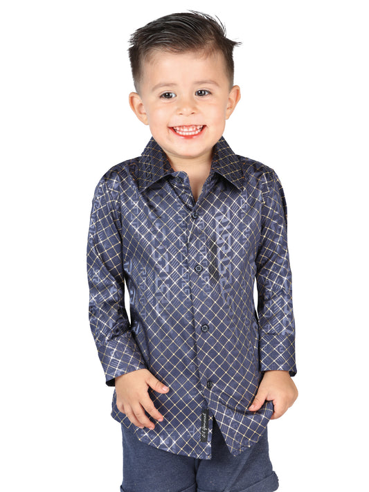 The General Navy Blue Casual Long-Sleeve Shirt 44569