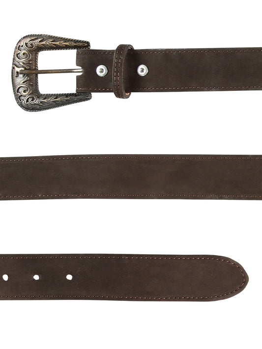 Women Denim Belt - El General - Nubuck Brown 44646