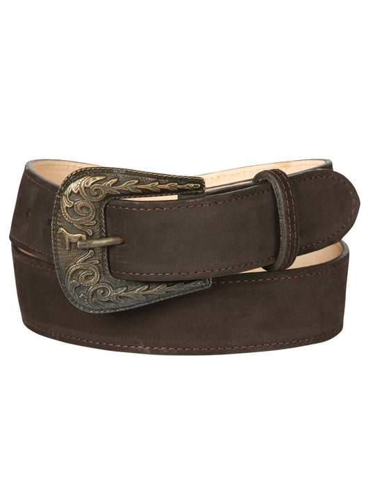 Women Denim Belt - El General - Nubuck Brown 44646