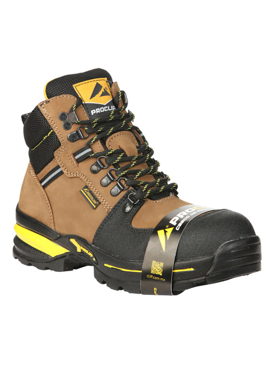 Procliff Men's Work Shoes with Laces and Toe Cap - Nubuck Maple 45286