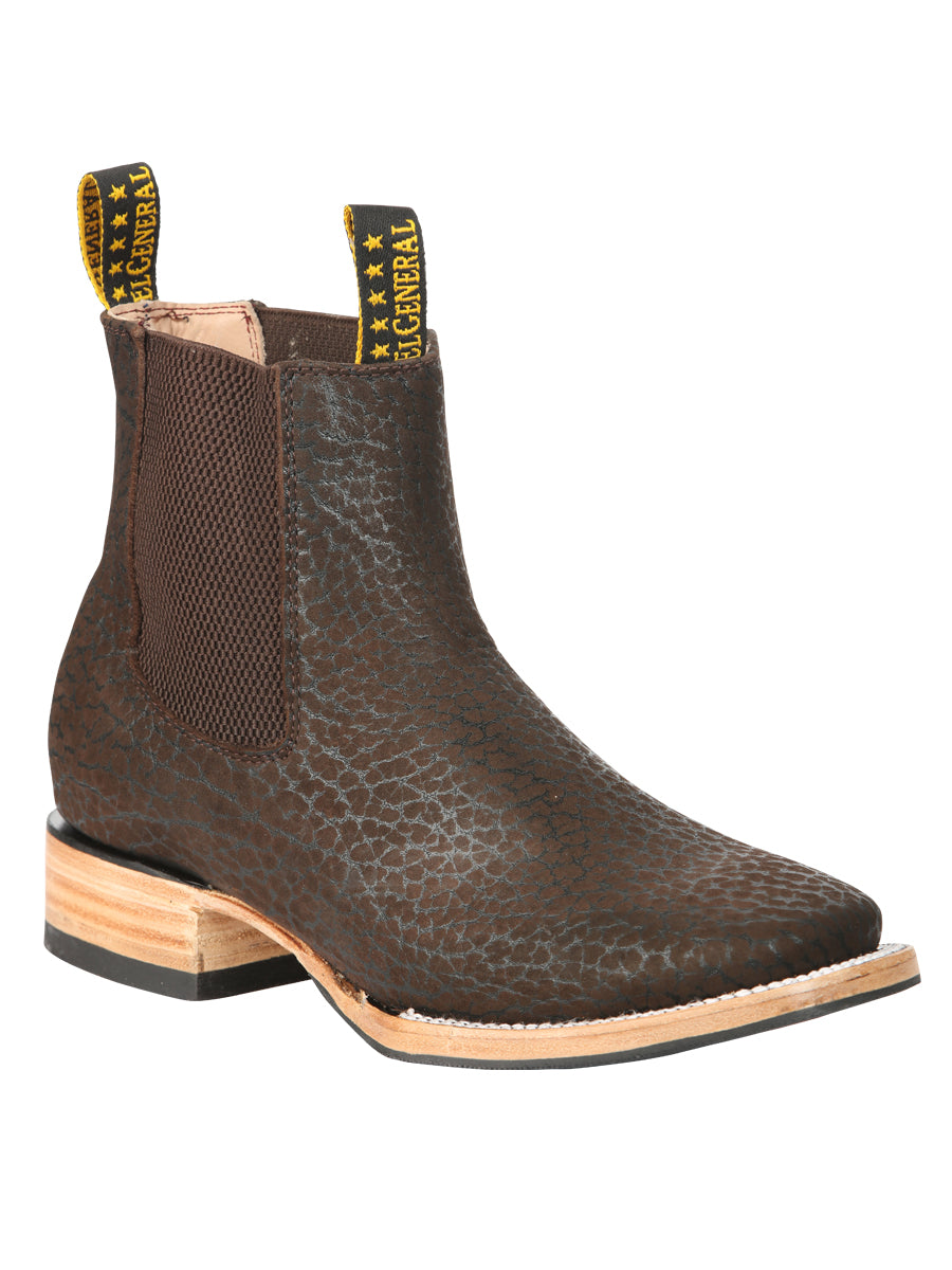 El General Men's Ankle Boots - Bull Neck Leather Mocha 45341
