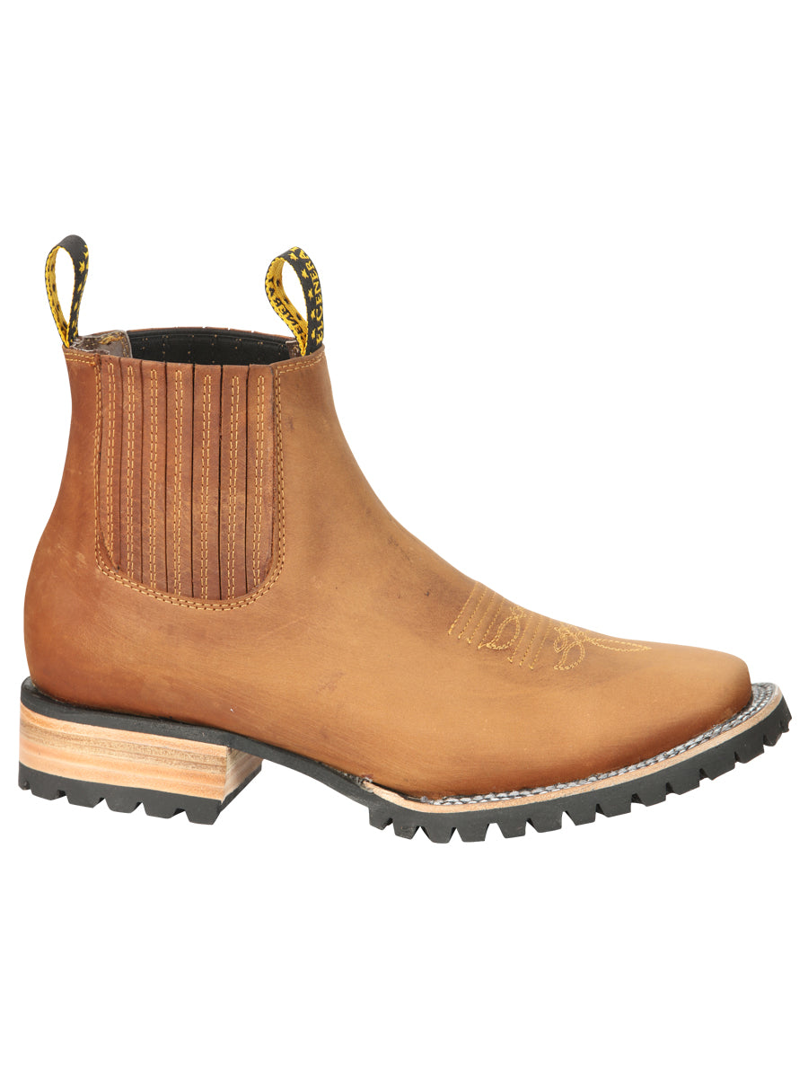 El General Men's Ankle Boots - Crazy Horse Papaya 45342