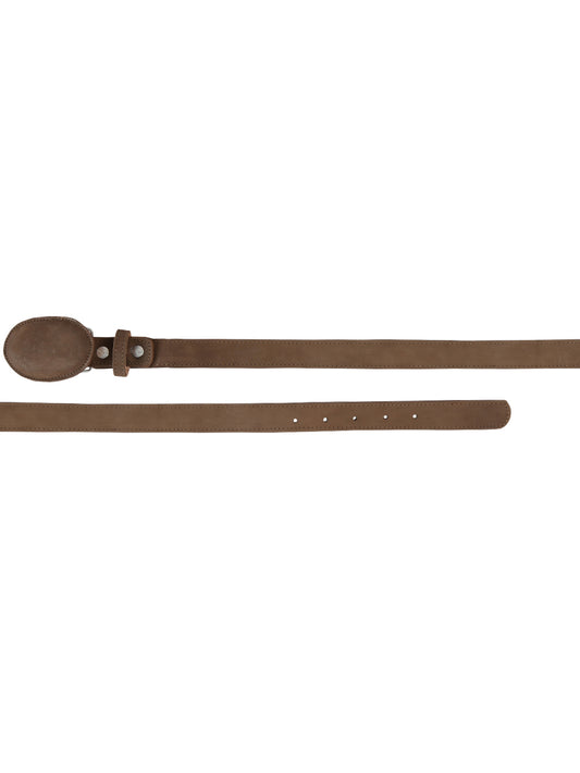 Kids Western Belt - El General Nubuck Topo 45442