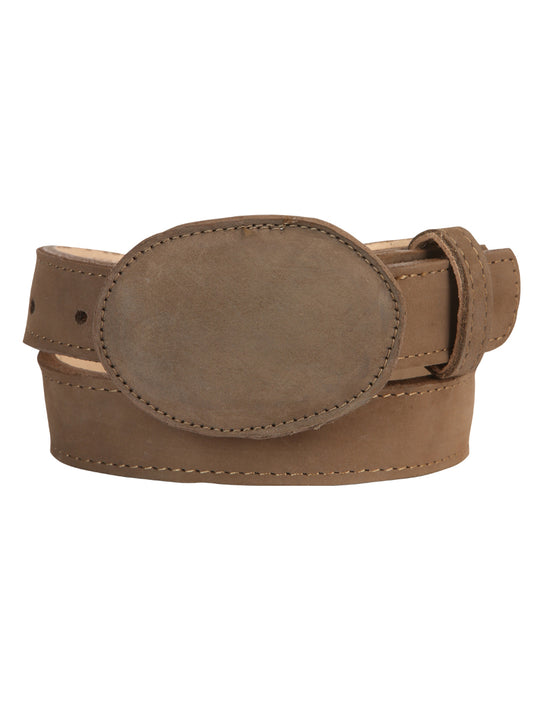 Kids Western Belt - El General Nubuck Topo 45442