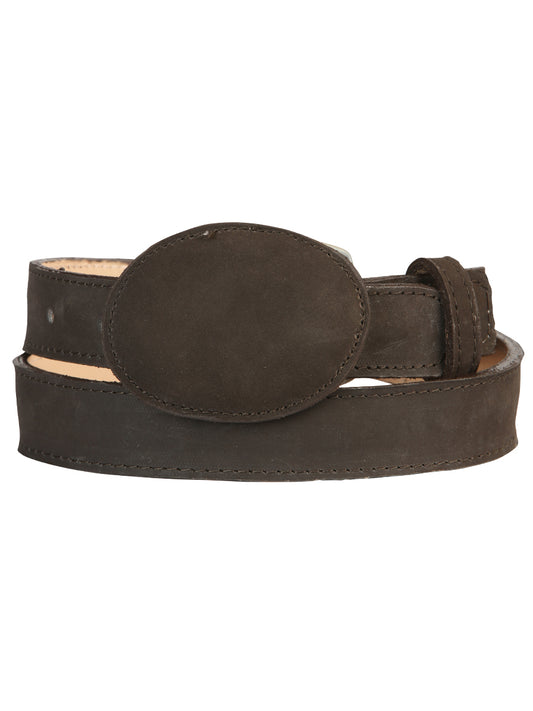 Kids Western Belt - El General Nubuck Choco 45445
