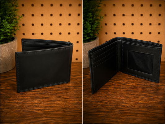 Classic Black Bifold Wallet