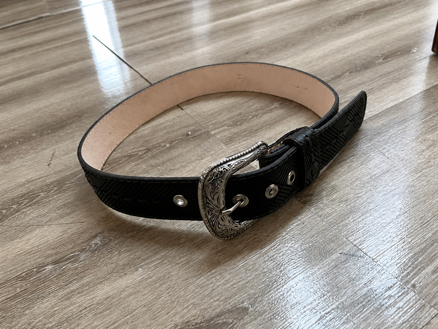 The Frontier Edge: Embossed Western Belt