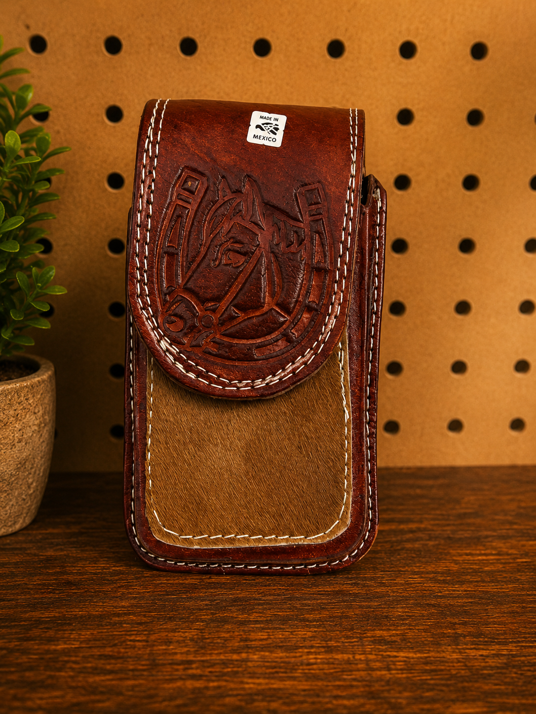Rustic Trail Leather Phone Holster