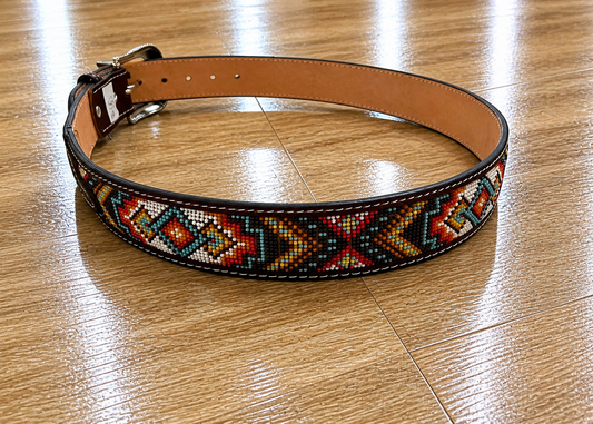 The Painted Desert: Southwest Beaded Leather Belt