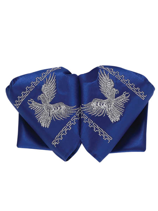 Adult
 Mexican Charro Bow Tie 100% Polyester Royal Blue/Silver 600121
