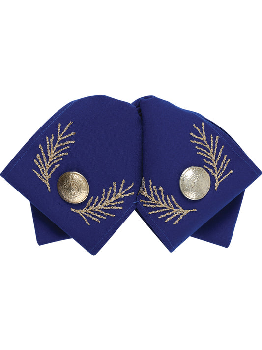 Adult
 Mexican Charro Bow Tie 100% Polyester Royal Blue/Silver 601105