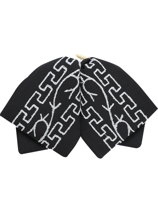 Adult
 Mexican Charro Bow Tie 100% Polyester Black/Silver 601114