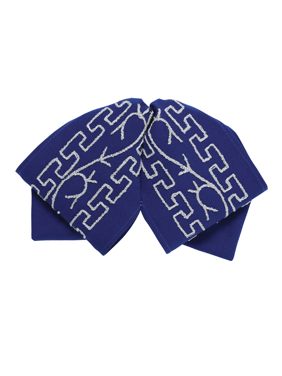 Adult
 Mexican Charro Bow Tie 100% Polyester Royal Blue/Silver 601115
