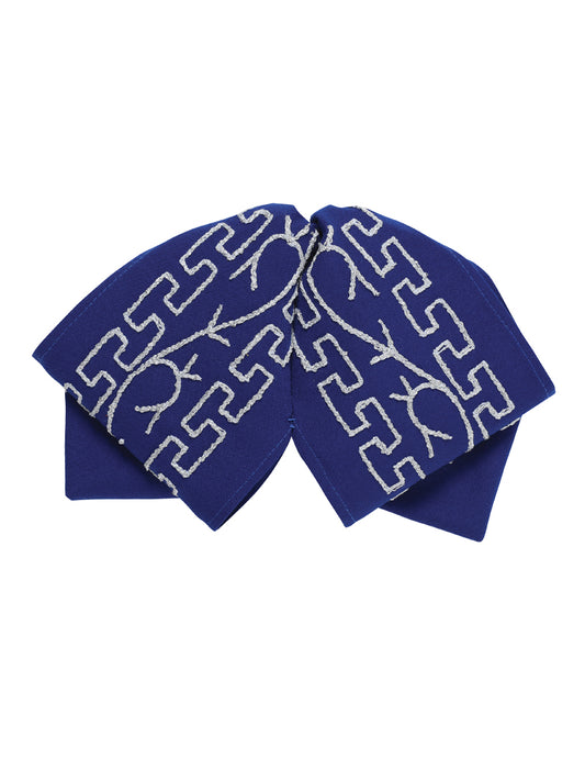 Adult
 Mexican Charro Bow Tie 100% Polyester Royal Blue/Silver 601115
