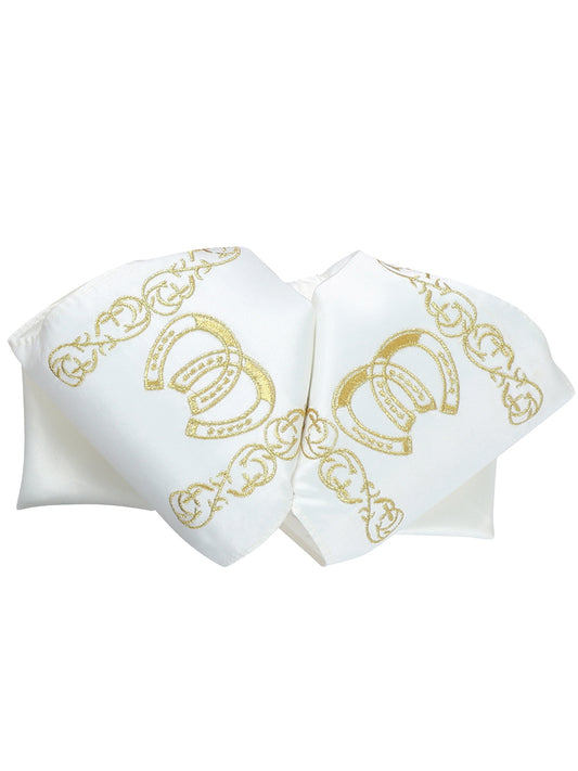 Adult
 Mexican Charro Bow Tie 100% Polyester Ivory/Gold 601601