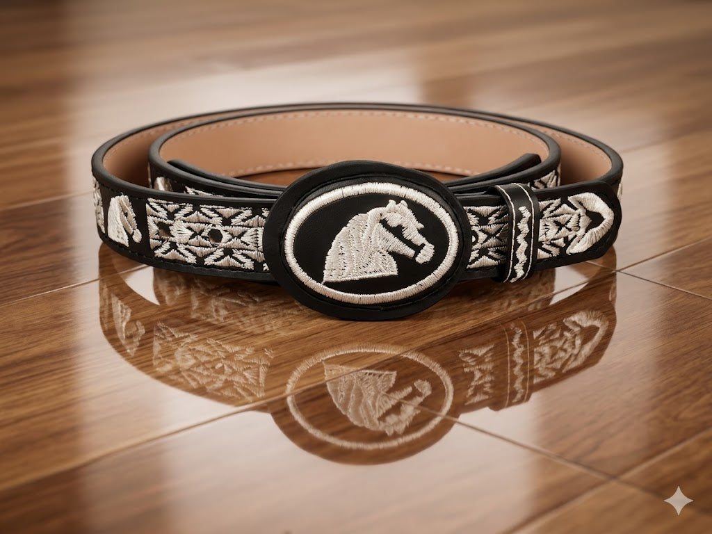 The Noble Steed: Artisan Piteado Horsehide Belt