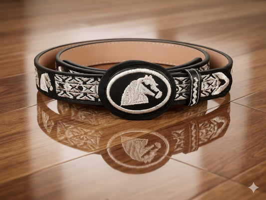 The Noble Steed: Artisan Piteado Horsehide Belt