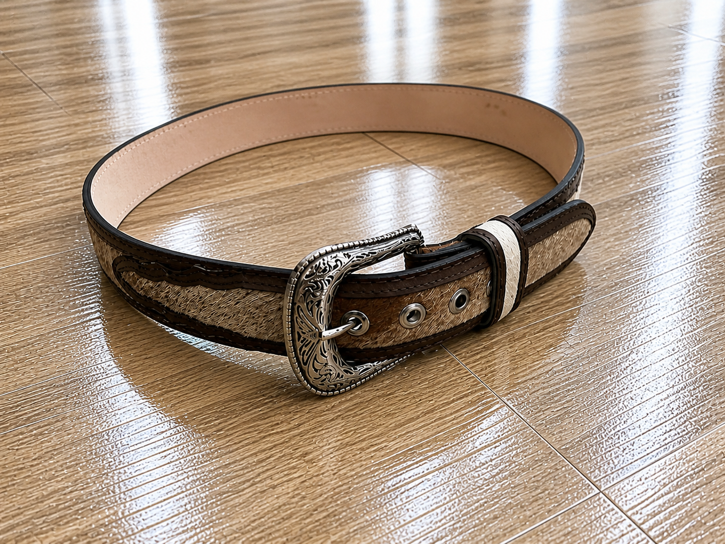 The Frontier Heritage: Hair-on-Hide Western Belt