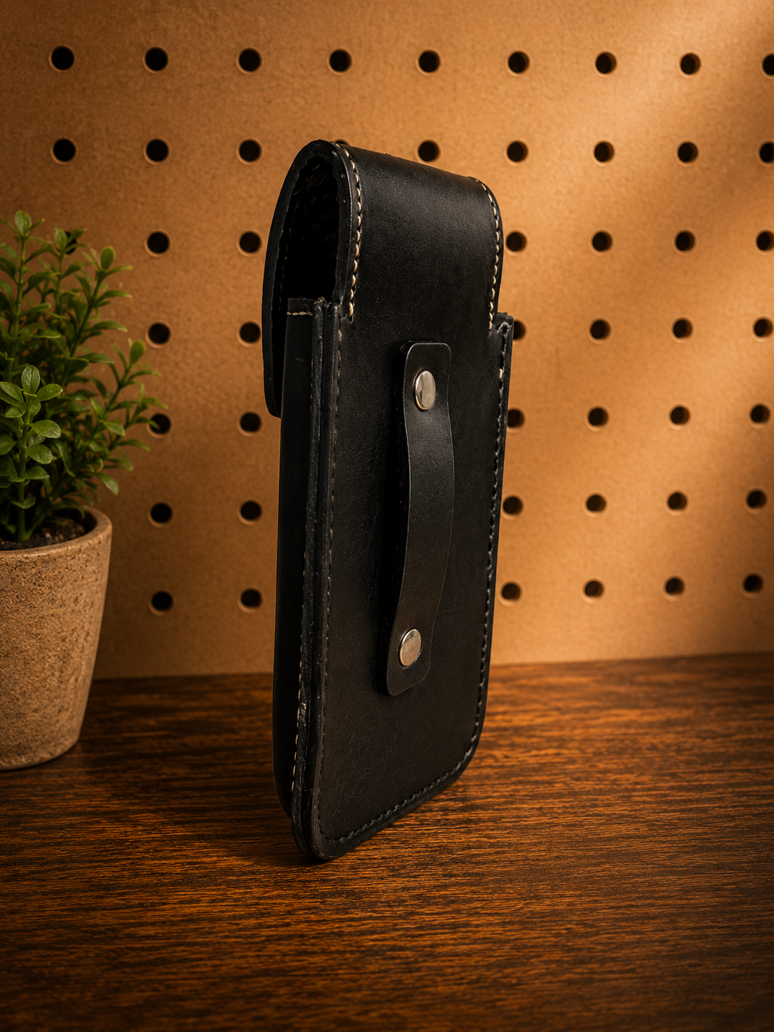 Black Rider Leather Phone Holster