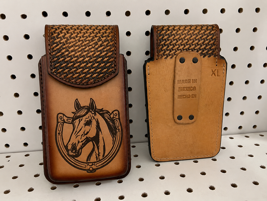 Lucky Horse Leather Phone Holster