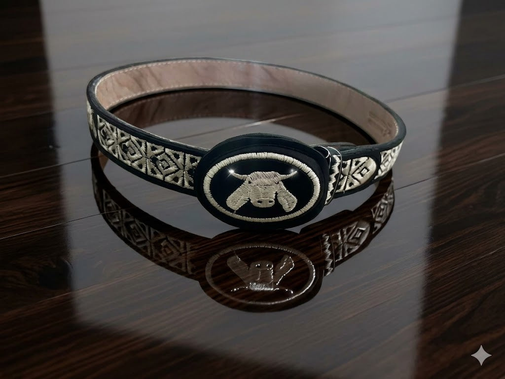 The Hacienda Masterpiece" Western Piteado Belt