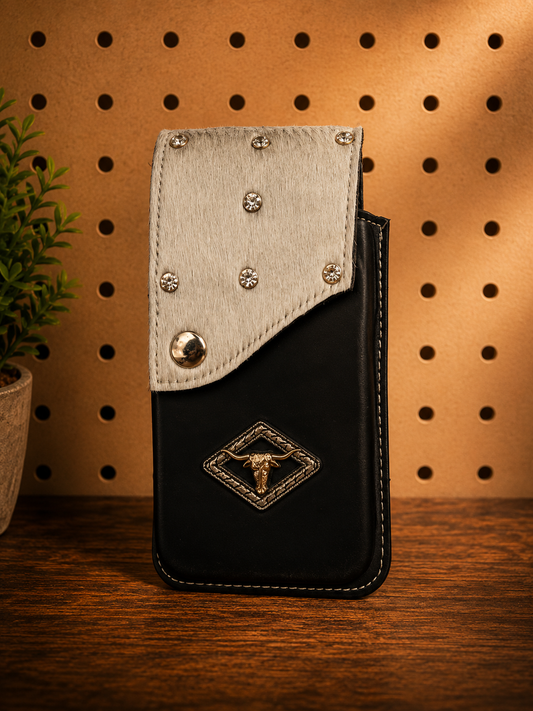 Black Rider Leather Phone Holster