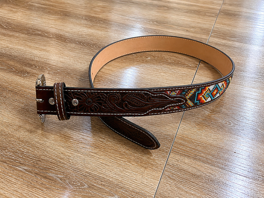 The Painted Desert: Southwest Beaded Leather Belt